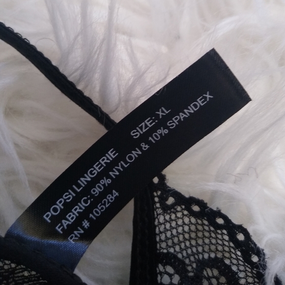 NWT Black Lace Thong Size XL - Picture 5 of 5